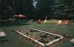 Garden and Pool at Rear of William Cullen Bryant House Postcard