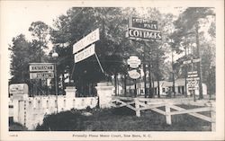 Friendly Pines Motor Court Postcard