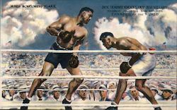 Jack Dempsey Knocks Out Jess Willard and Becomes Champion of the World Postcard