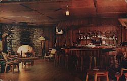 Burl Room Rustic Cocktail Lounge in the World Famous Brookdale Lodge Postcard