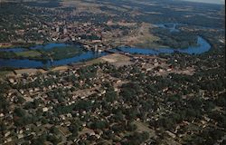 Aerial View of Wausau, Wisconsin Postcard