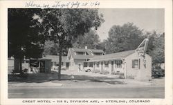 Crest Motel Sterling, CO Postcard Postcard Postcard