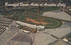 Beautiful Santa Anita at Arcadia, Calif. Postcard