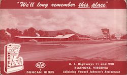 Hitching Post Motel - We'll long remember this place Roanoke, VA Carl W. Windel Postcard Postcard Postcard