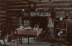 The Combined Kitchen Dining Room and Guest Sitting Room of the Rutledge Tavern, New Salem State Park, Lincoln's New Salem, Illinois Postcard