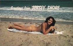 Greetings from Jersey Shore New Jersey Swimsuits & Pinup Postcard Postcard Postcard