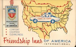 Friendship Inns of America International Postcard