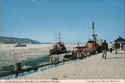 Coast Guard Ice Breakers in Northport Harbor New York Postcard Postcard Postcard