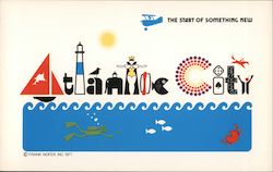 The Start of Something New--Atlantic City Postcard
