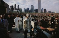 Pope John Paul II holding Mass Postcard