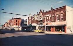 Main Street Business District Bluffton, IN Postcard Postcard Postcard