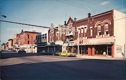 Main Street Business District Postcard