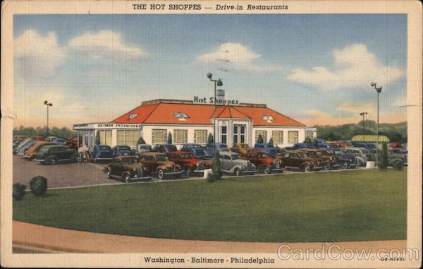 Hot Shoppes Drive-In Restaurants Washington District of Columbia