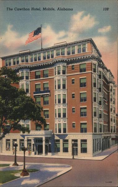 The Cawthon Hotel Facing Bienville Square Mobile Alabama