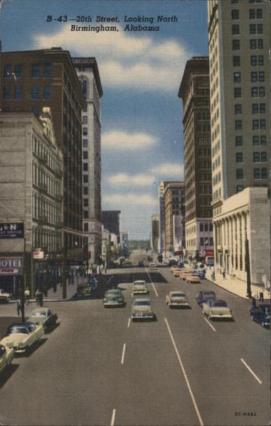 20th Street, Looking North Birmingham Alabama