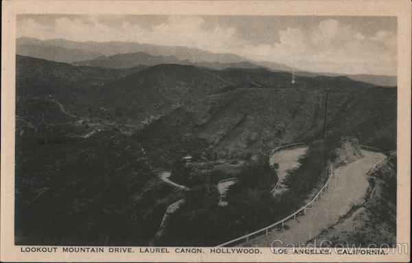 Lookout Mountain Drive, Laurel Canon, Hollywood Los Angeles California