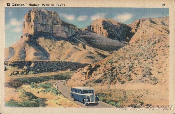 El Capitan, Highest Peak in Texas El Paso