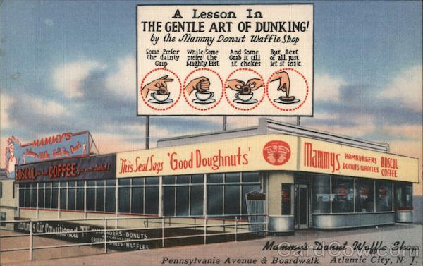 Mammy's Donut Waffle Shop, Pennsylvania Avenue & Boardwalk Atlantic City New Jersey