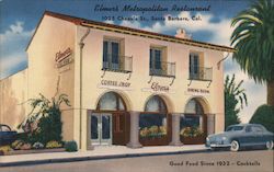 Elmer's Metropolitan Restaurant Postcard