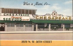 When in Miami, it's Chesapeake Sea Food House Florida Postcard Postcard Postcard