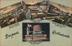Du-Par's Restaurants Postcard