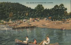 Boating on the Russian River Guerneville, CA Postcard Postcard Postcard