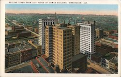 Skyline taken from 25th floor of Comer Building Birmingham, AL Postcard Postcard Postcard