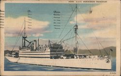 USS Henderson Transport Postcard