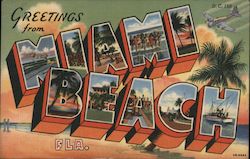 Greetings from Miami Beach Florida Postcard Postcard Postcard