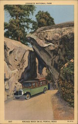 Yosemite National Park. Arched Rock on El Portal Road Postcard Postcard 