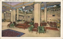 Lobby, New Rosslyn Hotel Postcard