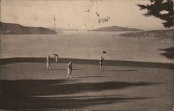 "Golf Links" Lincoln Park, Overlooking Golden Gate Bridge Postcard