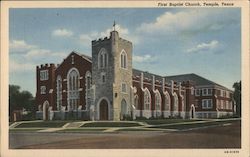 First Baptist Church Temple, TX Postcard Postcard Postcard