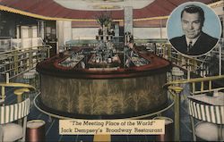 “The Meeting Place of the World” Jack Dempsey’s Broadway Restaurant Postcard