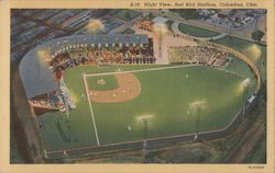 Night view, Red Bird Stadium Columbus, OH Postcard Postcard Postcard