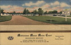 Middletown Manor Motor Court Postcard