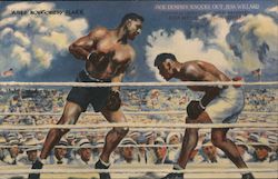 Jack Dempsey Knocks out Jess Willard Postcard