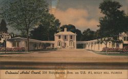Colonial Hotel Court Postcard