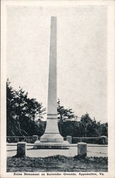 Raine Monument on Surrender Grounds Appomattox, VA Postcard Postcard Postcard