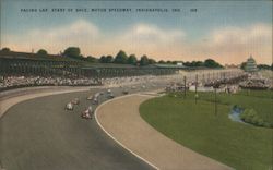 Pacing Lap, Start of Race, Motor Speedway Indianapolis, IN Postcard Postcard Postcard