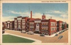 Central High School, Evansville, Indiana Postcard Postcard Postcard