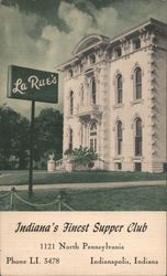 La Rue's Indiana's Finest Supper Club Postcard