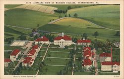 Airplane View of Madison College Harrisonburg, VA Postcard Postcard Postcard