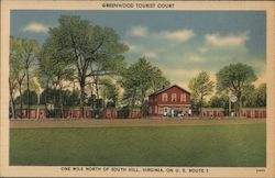 Greenwood Tourist Court South Hill, VA Postcard Postcard Postcard