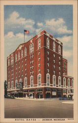 Hotel Hayes Jackson, MI Postcard Postcard Postcard