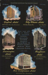 Your five hosts on the Pacific Coast Postcard