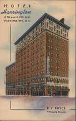 Hotel Harrington, 11th and E. Sts. N.W. Washington, DC Washington DC Postcard Postcard Postcard