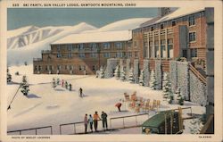 Ski Part, Sun Valley Lodge, Sawtooth Mountains Idaho Postcard Postcard Postcard