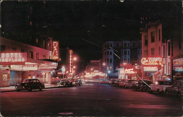 Rush Street at Night Chicago Illinois