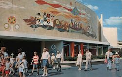 Corridor of Murals . . . Tomorrowland - Disneyland Postcard